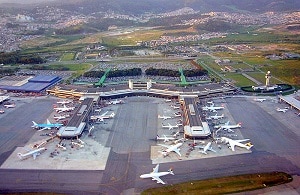 Vista aérea do Aeroporto de Guarulhos
